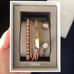 Gold Fossil bracelets